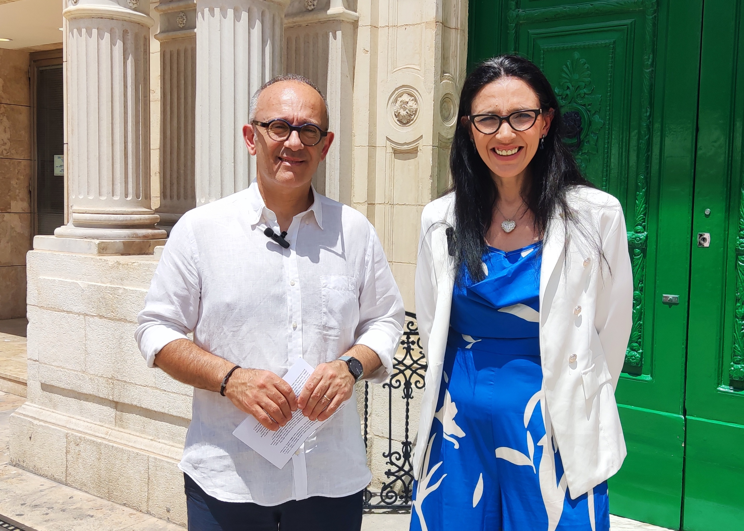 ADPD officials Mario Mallia and Sandra Gauci