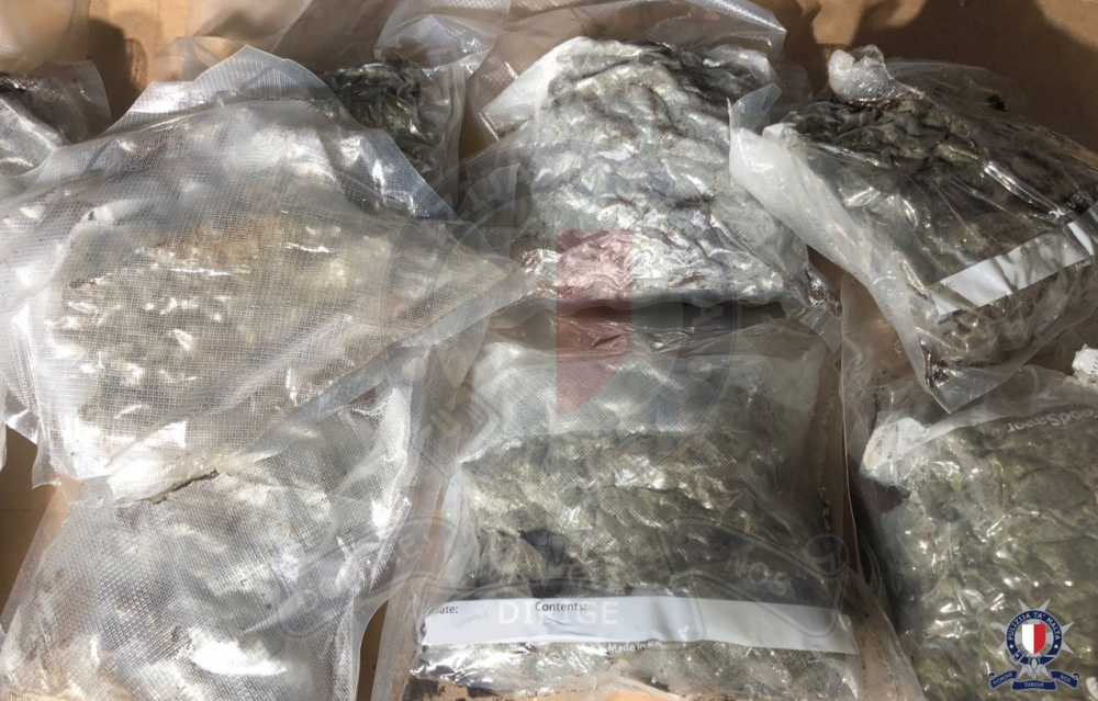 Four kilos of cannabis with a street value of €100,000 were seized by Police (Photo: police)