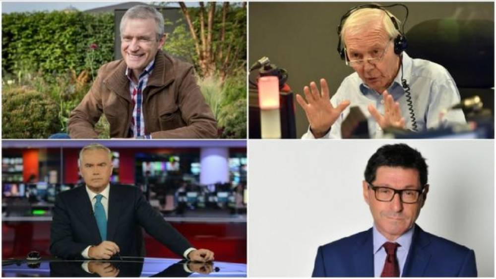 Jeremy Vine, John Humphrys, Jon Sopel and Huw Edwards have all agreed to the salary reduction (photo: BBC)