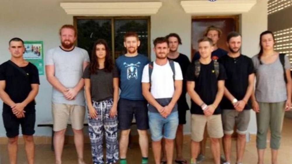 A group of foreigners arrested for 'pornographic dancing' in Cambodia