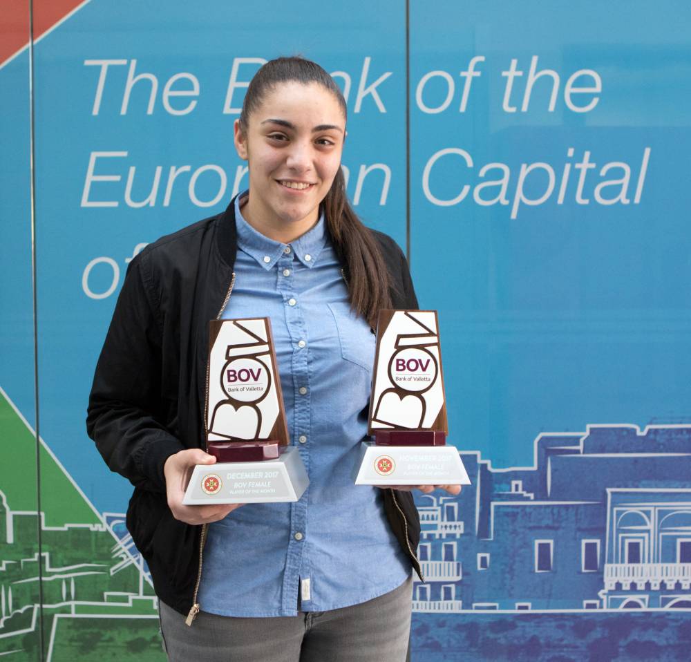 BOV Female Player of the Month: Mosta Goalkeeper Maria Xuereb wins award for November/December 2017
