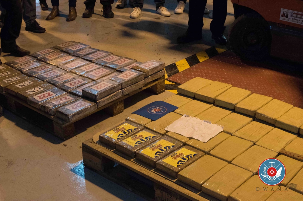 Cocaine with street value of €10 million seized at Malta Freeport