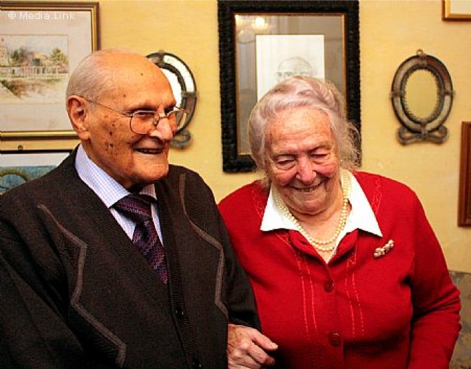 Censu Tabone with his wife Maria