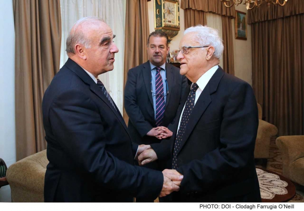 George Vella visited President Emeritus Eddie Fenech Adami at his home earlier today