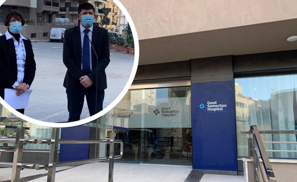 Maria Deguara and Stephen Spiteri (inset) have criticised what they claim are poor standards at the Good Samaritan Hospital that houses elderly COVID-19 patients
