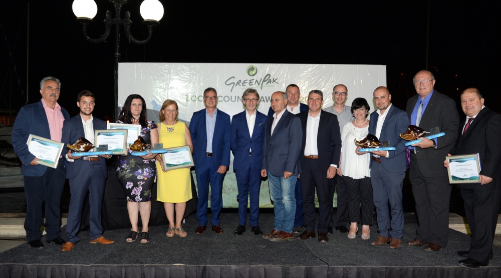 GreenPak CEO Mario Schembri with the winners of the Local Council Awards