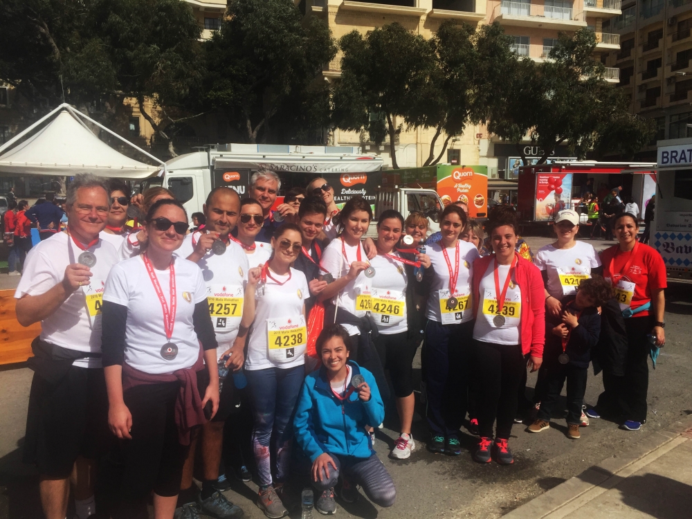 Good turnout from InterContinental Malta at the Vodafone Malta Marathon 2016