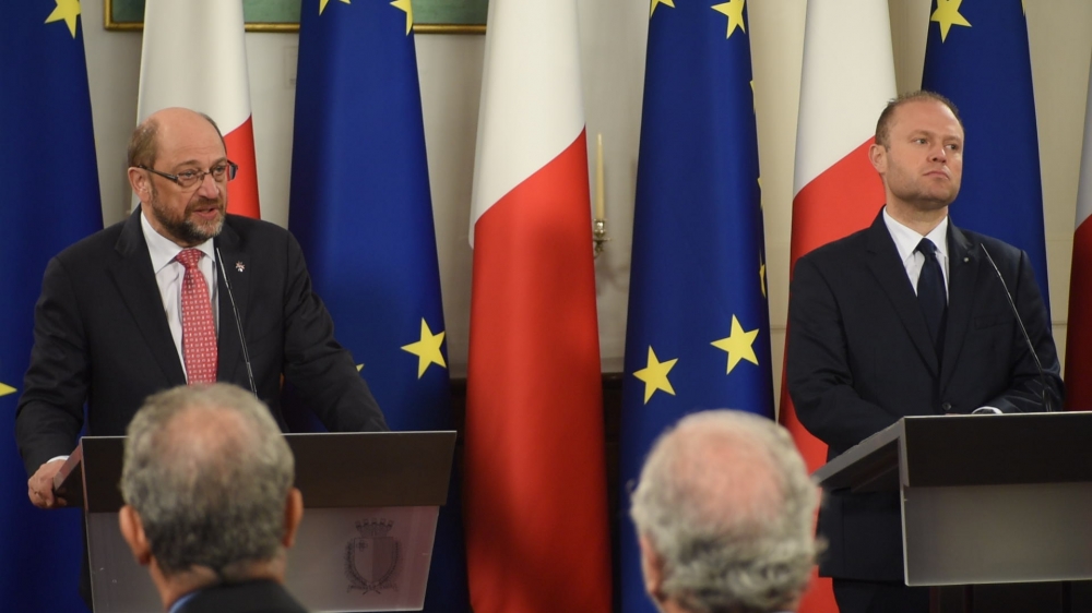 For Joseph Muscat, being anti-establishment means being pro-change; but for Martin Schulz, being part of the establishment is being part of democracy