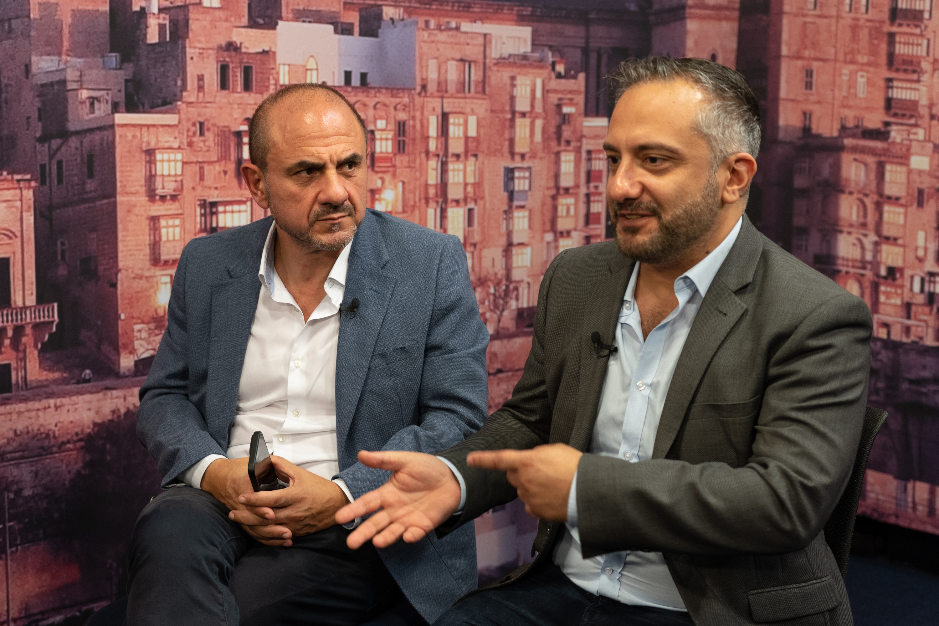 MDA President Michael Stivala (left) and Kamra tal-Periti President Andre Pizzuto (Photo: James Bianchi/MaltaToday)