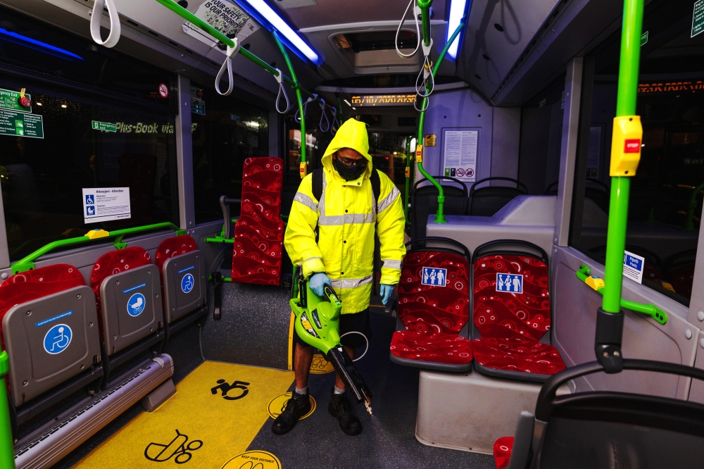 Busses being fumigated