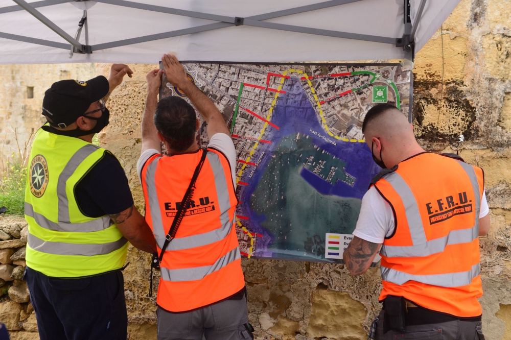 The exercise simulated a situation where Malta is hit by a tsunami with 1.5m waves (Photo: James Bianchi/MaltaToday)