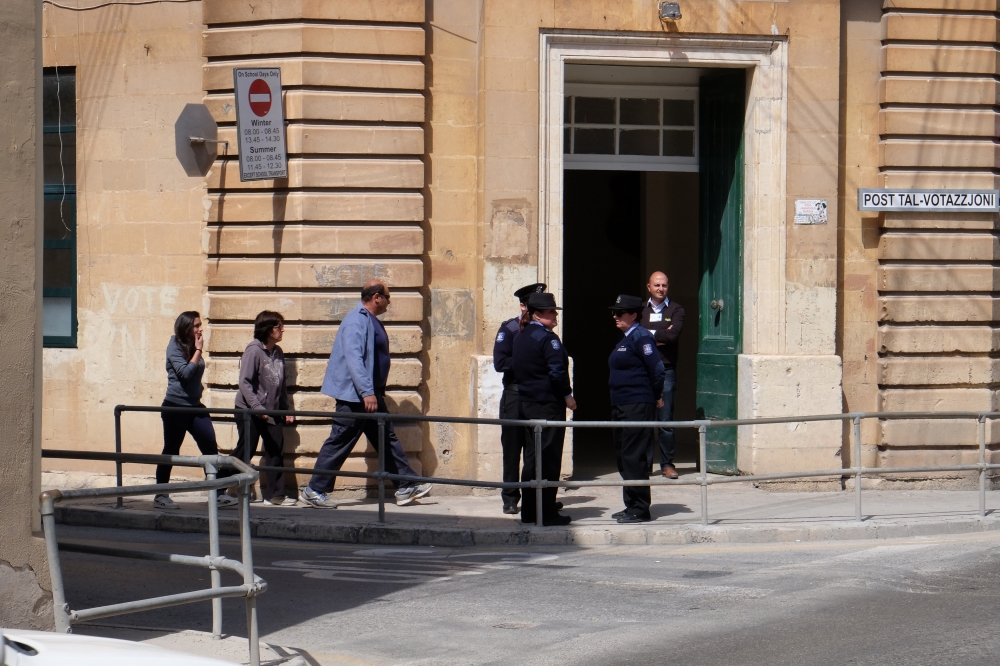 Polling in Zabbar during last Saturday's referendum and local elections