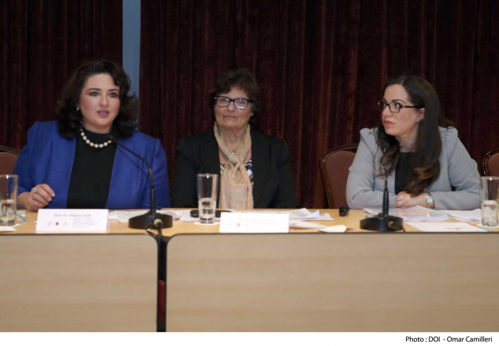 Minister Helena Dalli addressing a conference on equality