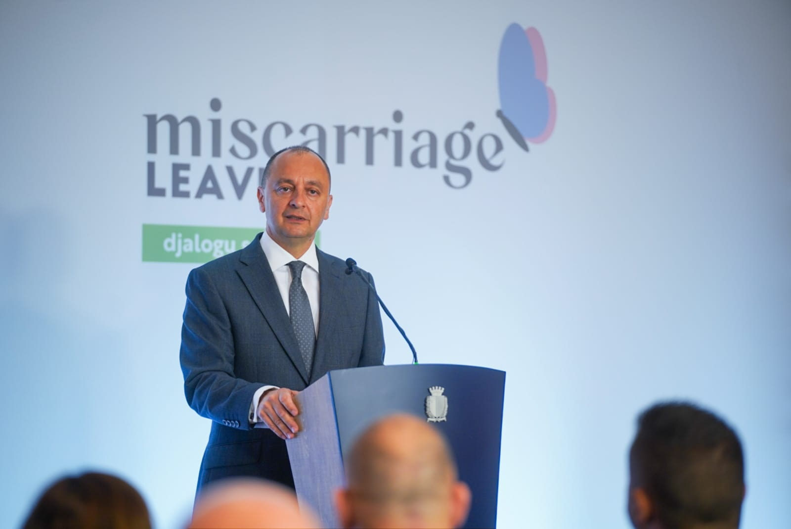 Parliamentary Secretary Andy Ellul announcing the proposed leave changes at a press conference (Photo: OPM_PS)