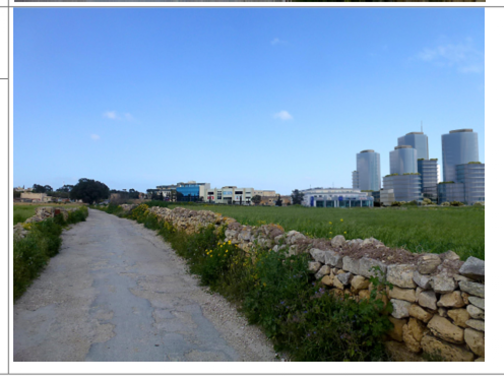 Photomontage showing view from Triq il-Hofor.