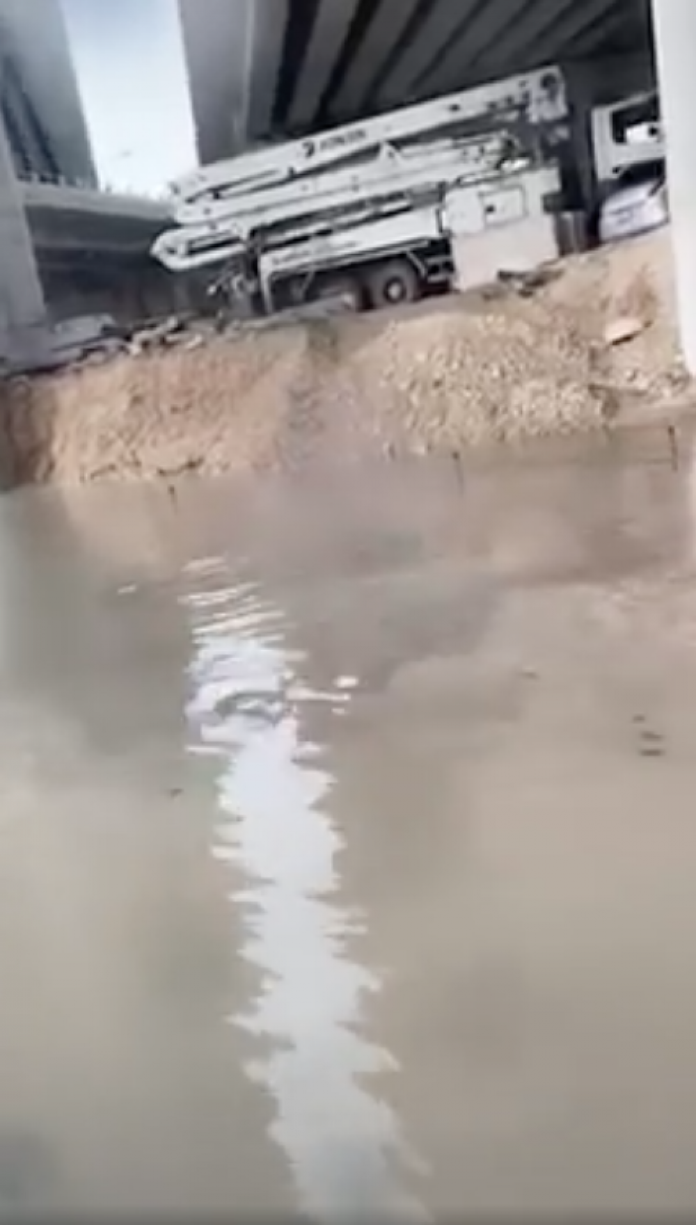 Ground level flooding beneath Marsa flyovers