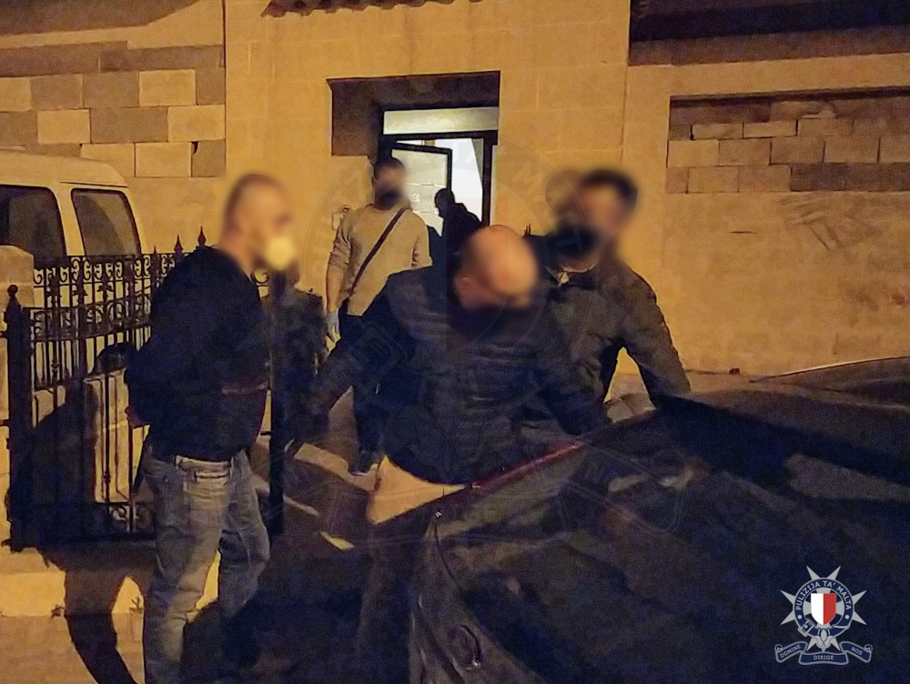 On Tuesday after 10pm police arrested a 42-year-old man from Serbia (Photo: Malta Police Force)
