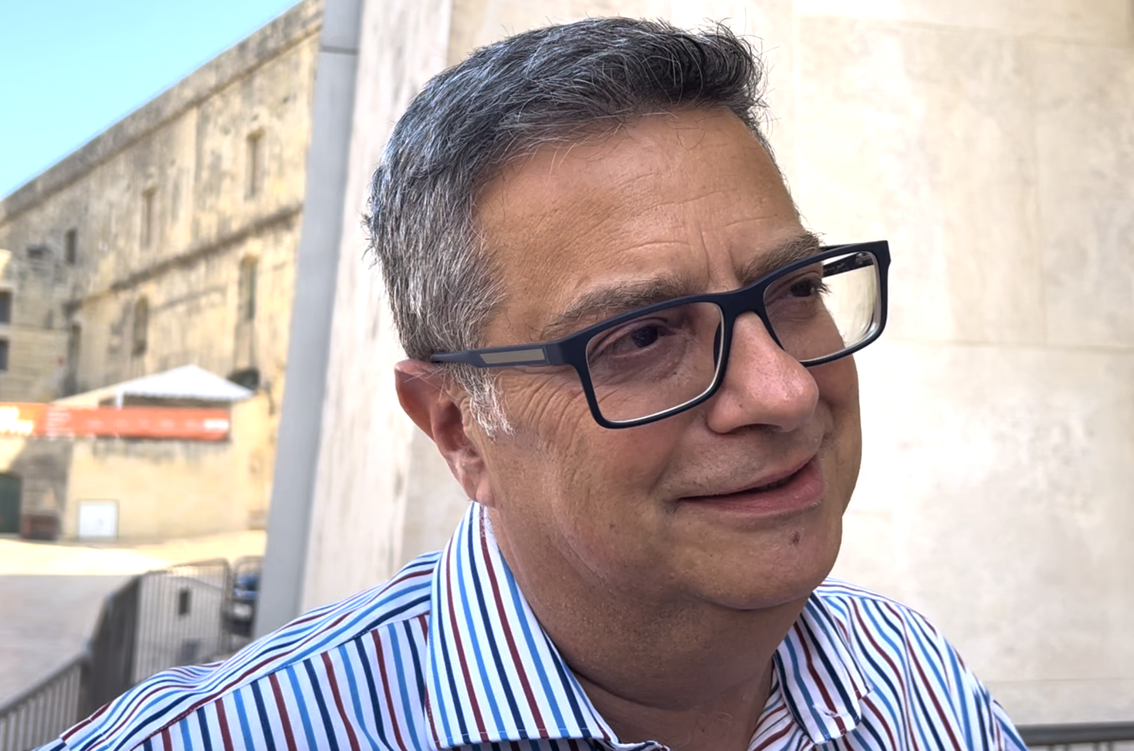 Former PN leader Adrian Delia was doorstepped outside parliament on Monday