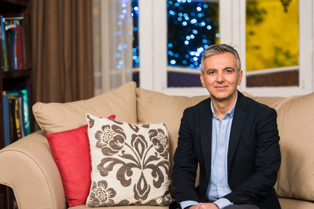 Simon Busuttil delivered his Christmas message from his Lija home