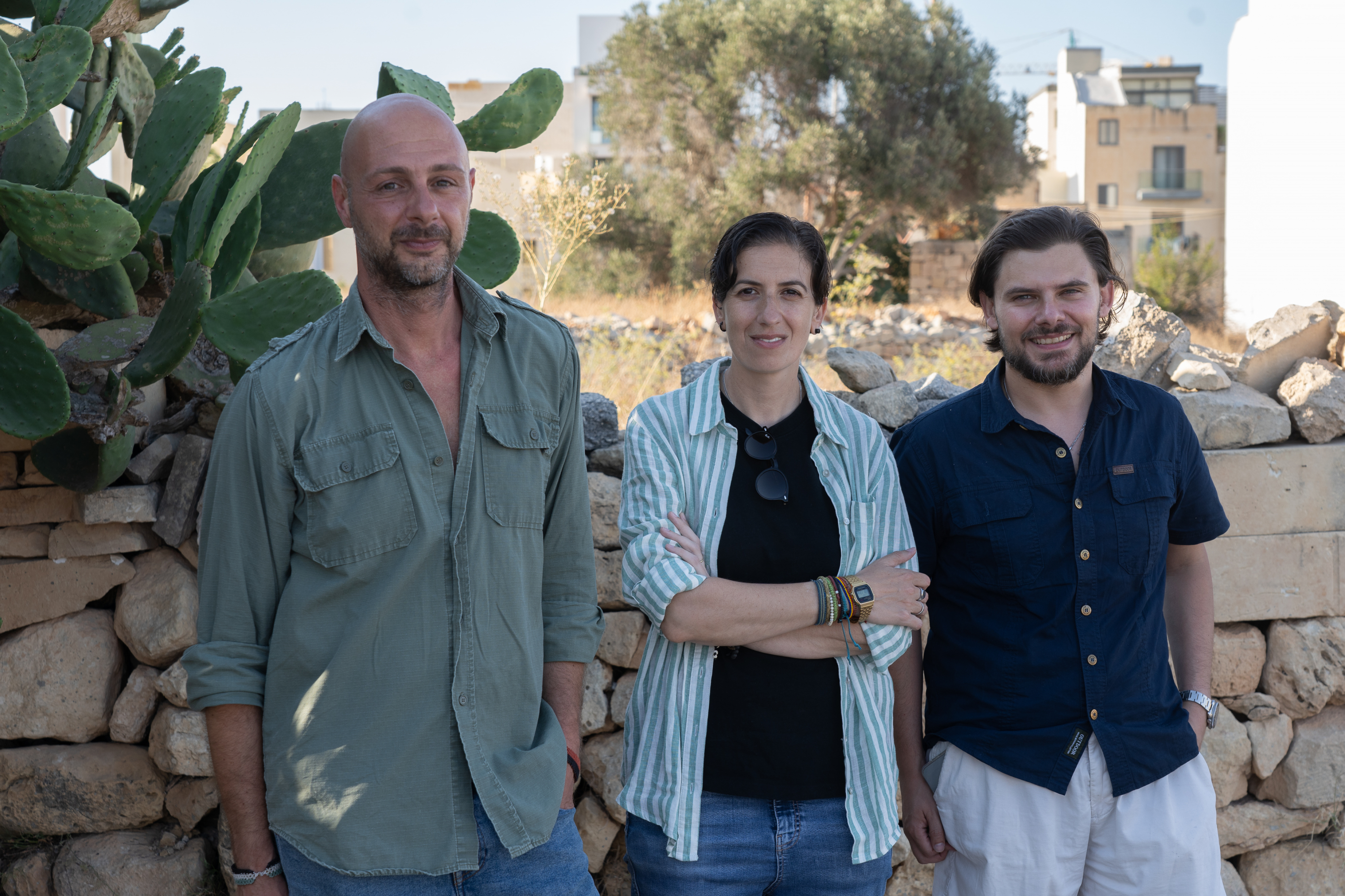 (From left) Wayne Flask, Analisa Schembri and Jan Camilleri