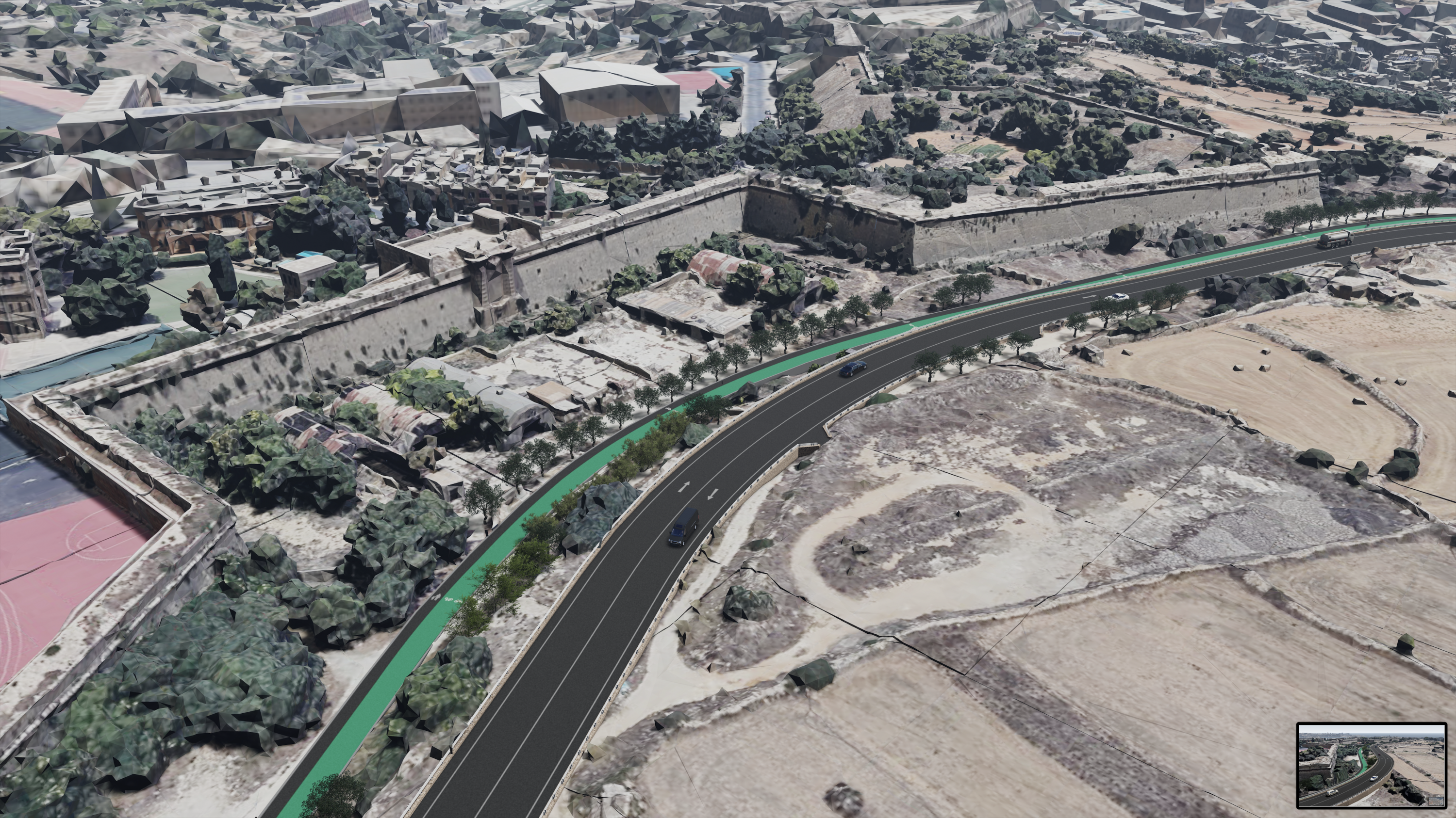 Photomontage of the proposed €8m road linking Zabbar to Smart City