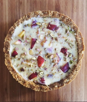 Baked | White chocolate peach tart