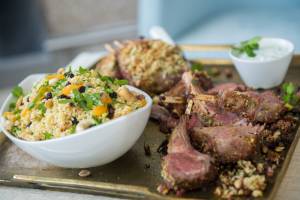 Couscous salad with dried fruit and nuts
