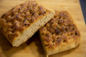 Homemade focaccia