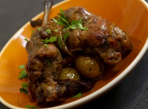 Rabbit leg confit