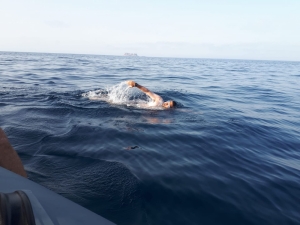 Swimmers take on 70km challenge to raise awareness on plastic waste
