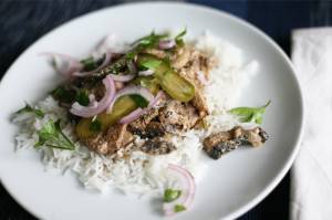 Skinny beef stroganoff