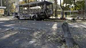 Nine killed after shells hit school, bus in Donetsk