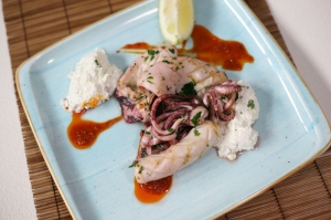 Calamari with nduja and ricotta