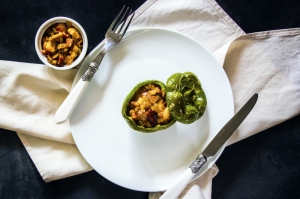 Stuffed green peppers