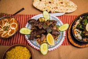 Meals for sharing at Sharma Ethnic Cuisines at the Portomaso Marina