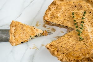 Pumpkin and rice pie