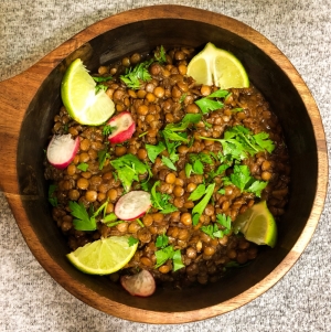 Lime lentils with dates