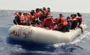 Vessel which returned migrants to Libya sets course for migrant dinghy