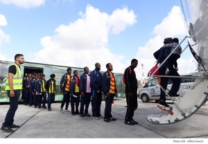 Migrants relocated to Portugal and France