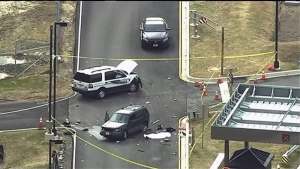 One dead after car rams NSA HQ gates