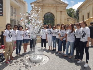 OccupyJustice plant 'tree of justice' on stump of Barrakka decades-old tree