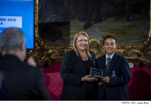 School boy awarded kindness prize for constant support shown to friend