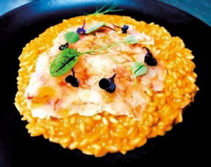Acquarello risotto with local prawns