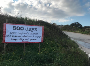 Anonymous group marks 500 days since death of Caruana Galizia