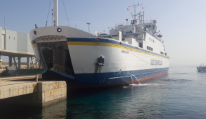 Fourth Gozo Channel ferry moors in Cirkewwa