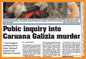 Journalism’s worst typo ever gets Malta Independent right in the front page headline