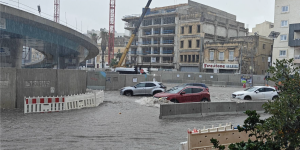 Commuters stuck in traffic along central Malta after heavy rain