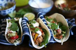 Mexican chicken tacos
