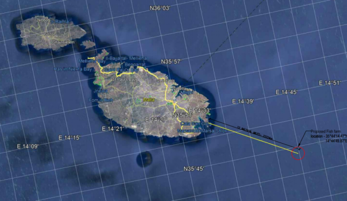Massive fish farm proposed at edge of Malta’s territorial waters
