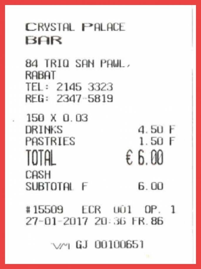As Maltese as it gets: some applicants presented receipts from the Crystal Palace 'Serkin' bar to substantiate their IIP application
